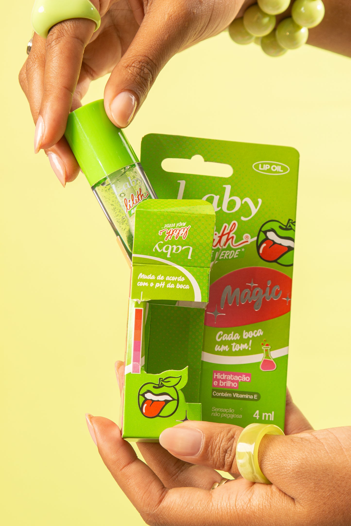 Kit 3x Lip Oil Lilith, Lip Gloss Azedinha Morango e Uva