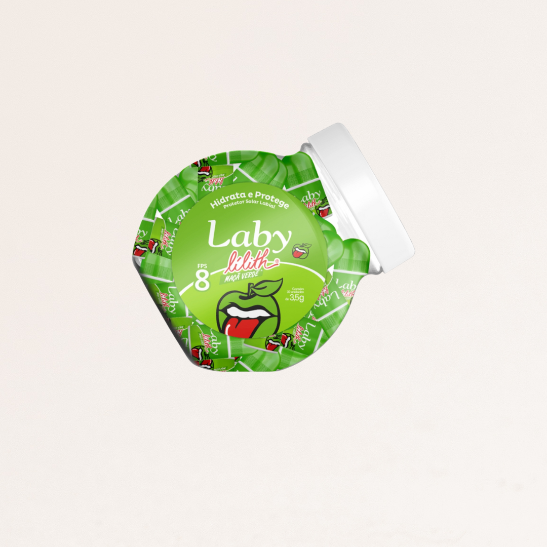 Pote 30x Lip Balm Lilith Maça Verde