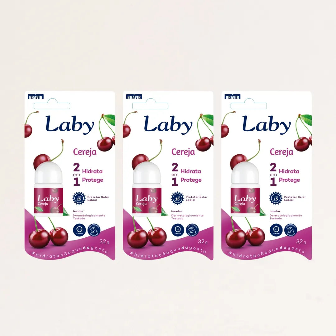 Kit 3x Lip Care Cereja