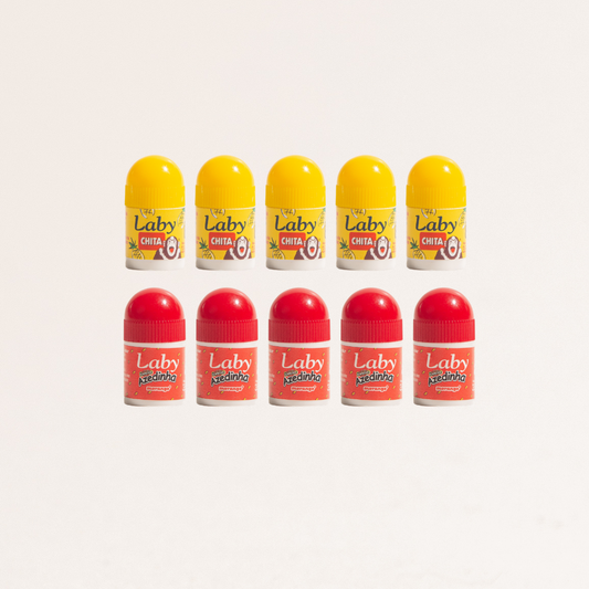 Kit 10x Lip Balm - 5x Azedinha Morango e 5x Chita Abacaxi