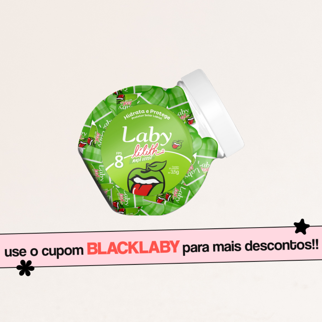 Pote 30x Lip Balm Lilith Maça Verde