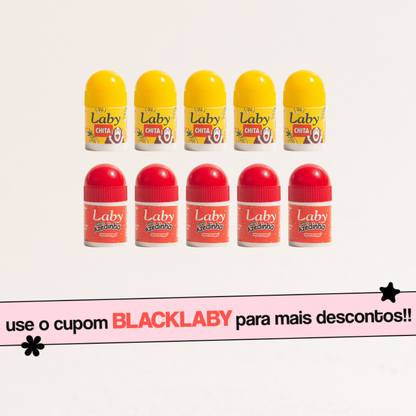 Kit 10x Lip Balm - 5x Azedinha Morango e 5x Chita Abacaxi
