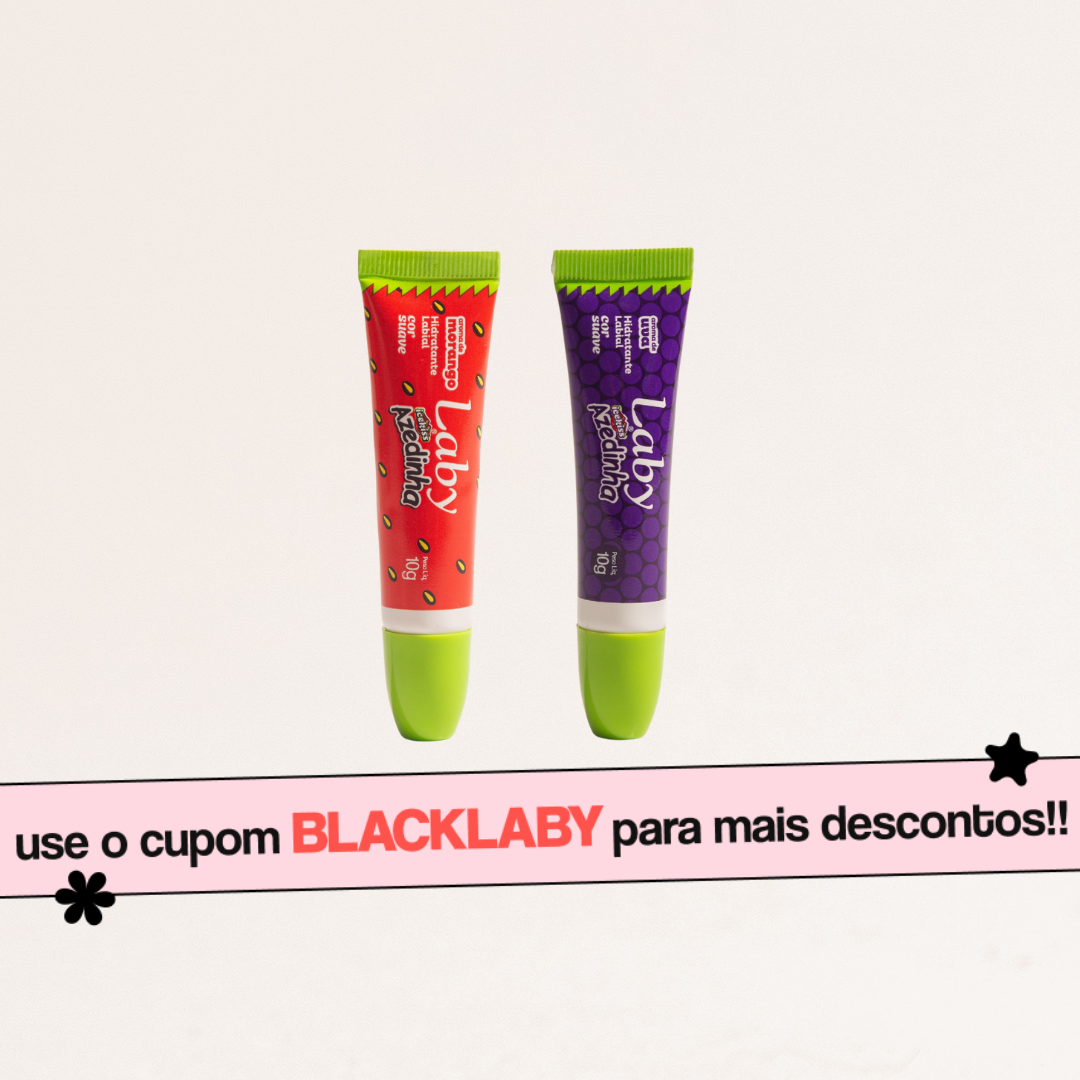Kit 2x Lip Gloss Azedinha Morango e Uva