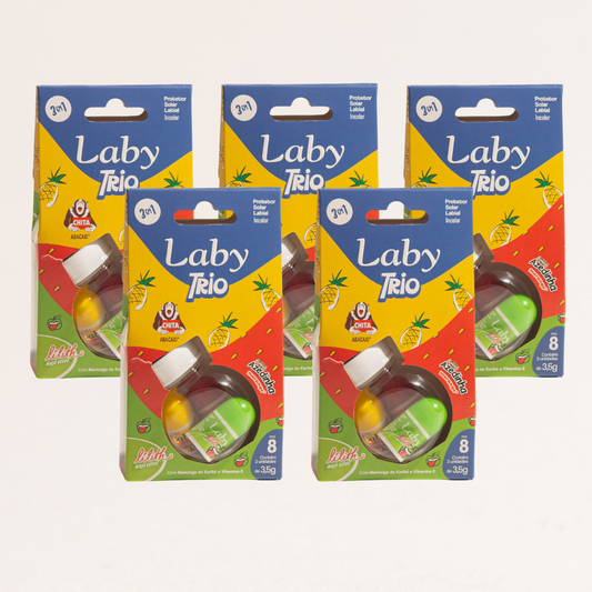 Kit 5x Laby Trio Lip Balm - Chita, Lilith e Azedinha