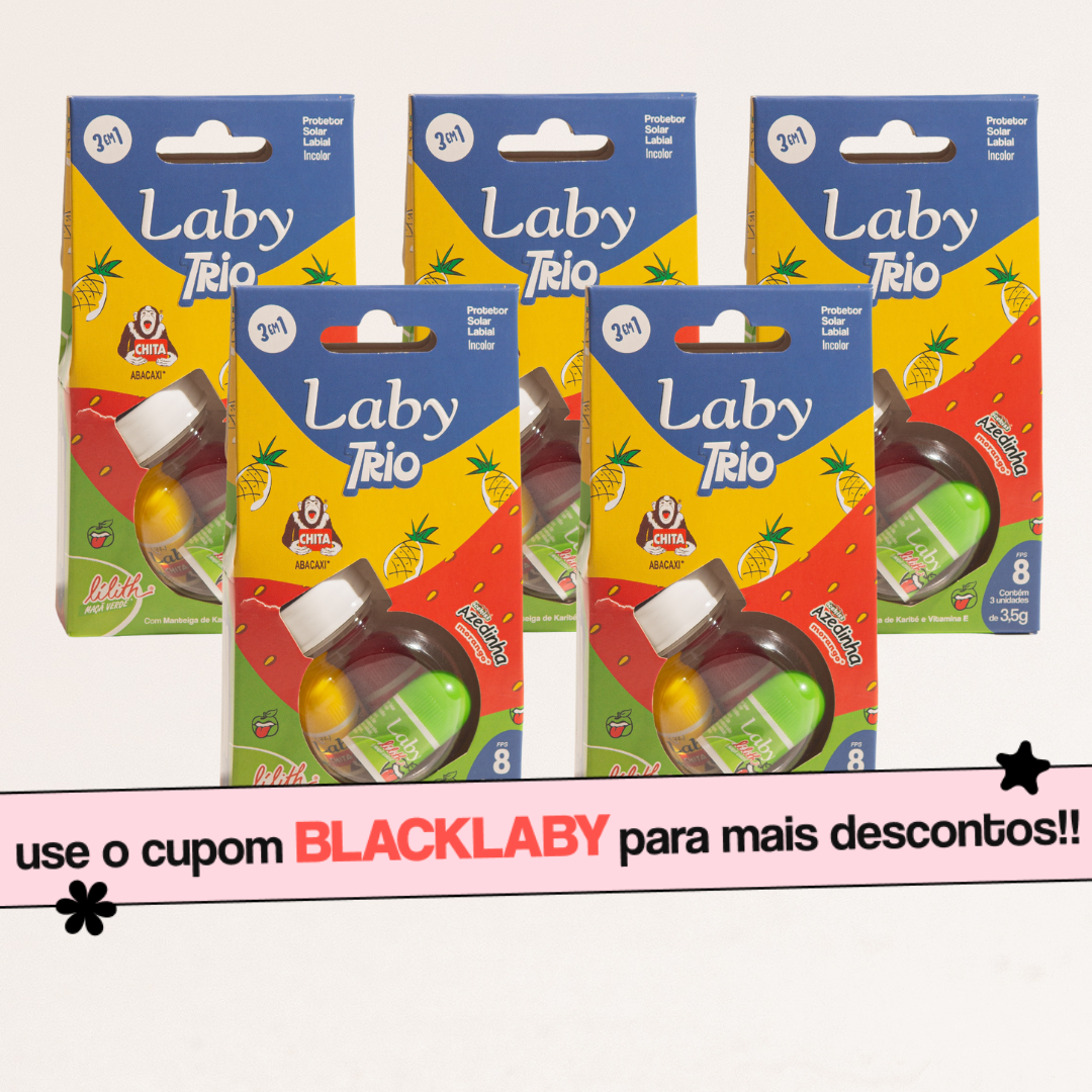 Kit 5x Laby Trio Lip Balm - Chita, Lilith e Azedinha