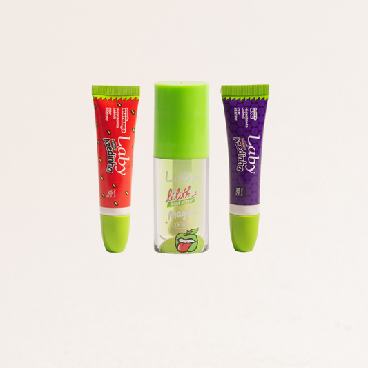 Kit 3x Lip Oil Lilith, Lip Gloss Azedinha Morango e Uva