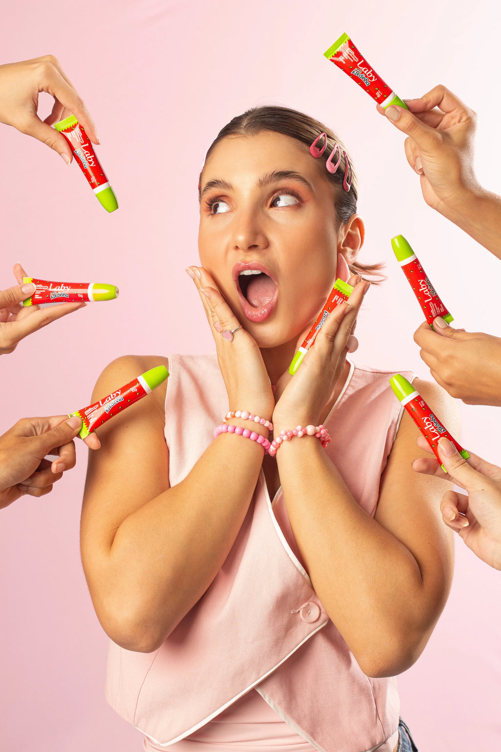Kit 2x Lip Gloss Azedinha Morango